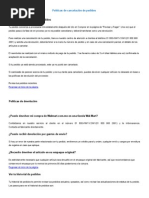 WALMART - Políticas de Cancelación de Pedidos