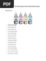 Serial Number Tinta Epson L800