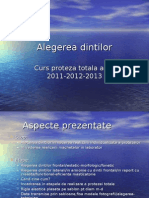 Alegerea Dintilor Curs 2009 2012 2013 2014