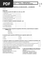 Examen Bimestral de Comunicación 1°