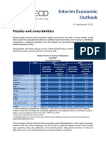 Interim Economic Outlook: Puzzles and Uncertainties