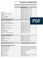 Academic Calander 2015-16 Revised