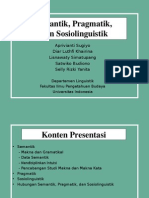 Semantik, Pragmatik, Dan Sosiolinguistik