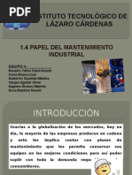 EQUIPO4 1.4 PAPEL DEl MANTENIMIENTO INDUSTRIAL