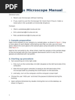 Olympus Microscope Manual - Draft