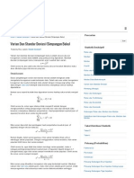 Varian Dan Standar Deviasi (Simpangan Baku) - Rumus Statistik