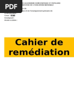 Remédiation Cahier