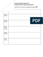 Persuasive Essay Graphic Organizer3 Choices - The Opposing Viewpoint Paragraph