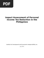 Impact Assessment of Personal Income Tax Reduction in The Philippines by IDEA