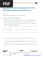 Lesson 19: Comparison Shopping-Unit Price and Related Measurement Conversions