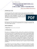 La Pena de Prestación de Servicios A La Comunidad.