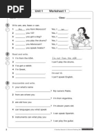 Ingles 5º Unit 1 PDF