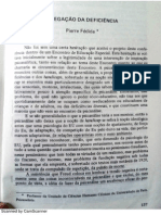 Texto Pierre Fedida - A Negação Da Deficiencia