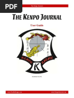 Kenpo Journal User Guide