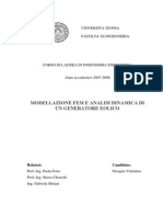 Modellazione Fem e Analisi Dinamica Di Un Generatore Eolico