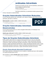 Orações Subordinadas Adverbiais III