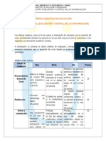 Rubrica Analitica de Evaluacion