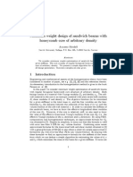 Minimum Weight Design of Sandwich Beams With Honeycomb Core of Arbitrary Density