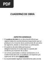 Cuaderno de Obra