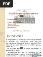 Evaporadores Multiple Efecto