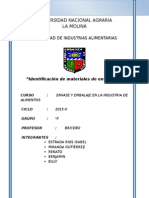 Informe de Reconocimiento de Envases