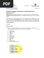 Exam in Computer Networks A (Datornätverk A) : Magnus - Eriksson@miun - Se