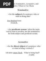 Accusative and Dative