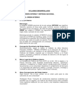 Silabo de Orden Interno y Defensa Nacional