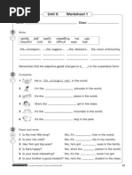 Ingles Unit 6 Worksheet PDF