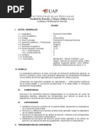 Syllabus Derecho Penal Militar Derecho Uap