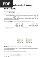 Determinantul  