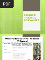 Costos e Ingresos Relevantes