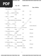 CBSE Class 3 English Question Bank Talent Search 2013