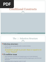 Conditional Constructs: Shivani Varshney/RCET/Programming With C