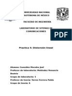 Práctica 5: Distorsión Lineal (Sistema de Comunicaciones FI)