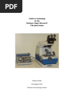 Guide To Sectioning On The Reichert Jung Ultracut Ultramicrotome