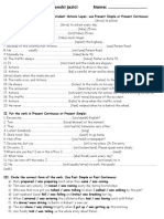 Prsent Simple Vs Present Continuus and Past Simple Vs Past Continuous