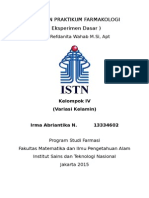 Laporan Praktikum Farmakologi (Eksperimen Dasar)