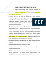 Recomendaciones Generales para La Presentacion y Entrega Del Trabajo Final