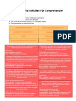 Comprehension Activities Sort