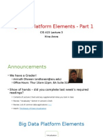 CIS 415 Lecture 3 - Big Data Platform Elements - Part 1