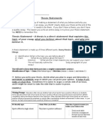 Thesis Statements - Mini-Lesson