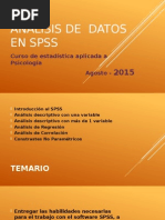 Análisis de Datos Estadísticos en Spss