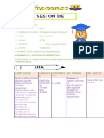 Sesion de Aprendizaje Comunicacion