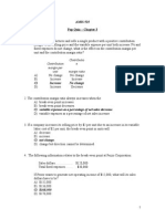 Contribution Contributio N Margin Per Unit Margin Ratio: AMIS 525 Pop Quiz - Chapter 3