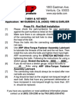 ARP 107-6001 Mitsubishi Torque Specs