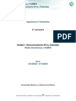 Direccionamiento IPv4 y Subredes