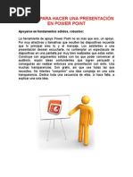 Reglas para Hacer Una Presentación en Power Point