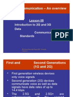 Mobile Communication - An Overview: Lesson 05 Introduction To 2G and 3G Data Communication Standards