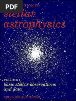 Bohmvitense e Introduction To Stellar Astrophysics Volume 1